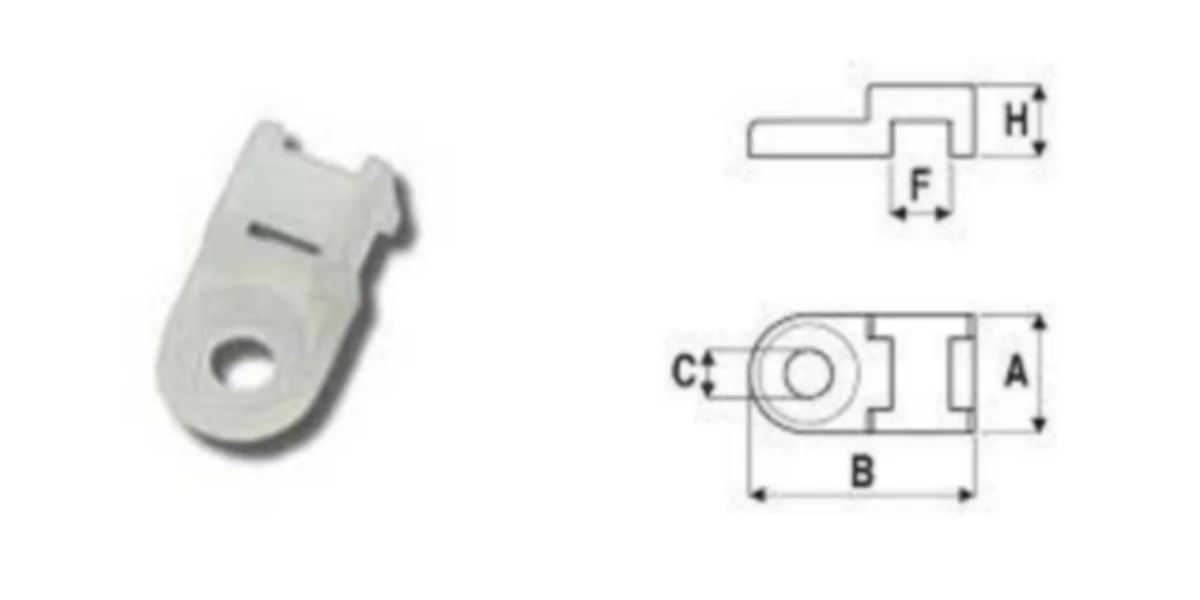 Johdinsideankkuri Elematic 4.8Mm Valkoinen 100Kpl/Pss