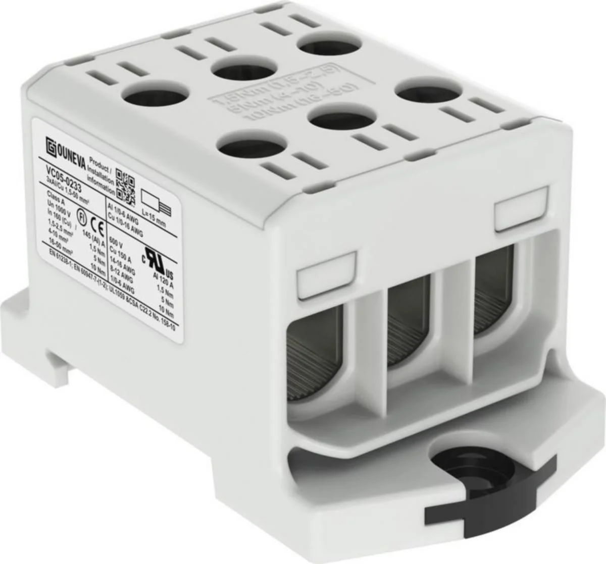 Haaroitusliitin Otl Ouneva 3X1.5-50Mm2 Al/Cu Harmaa