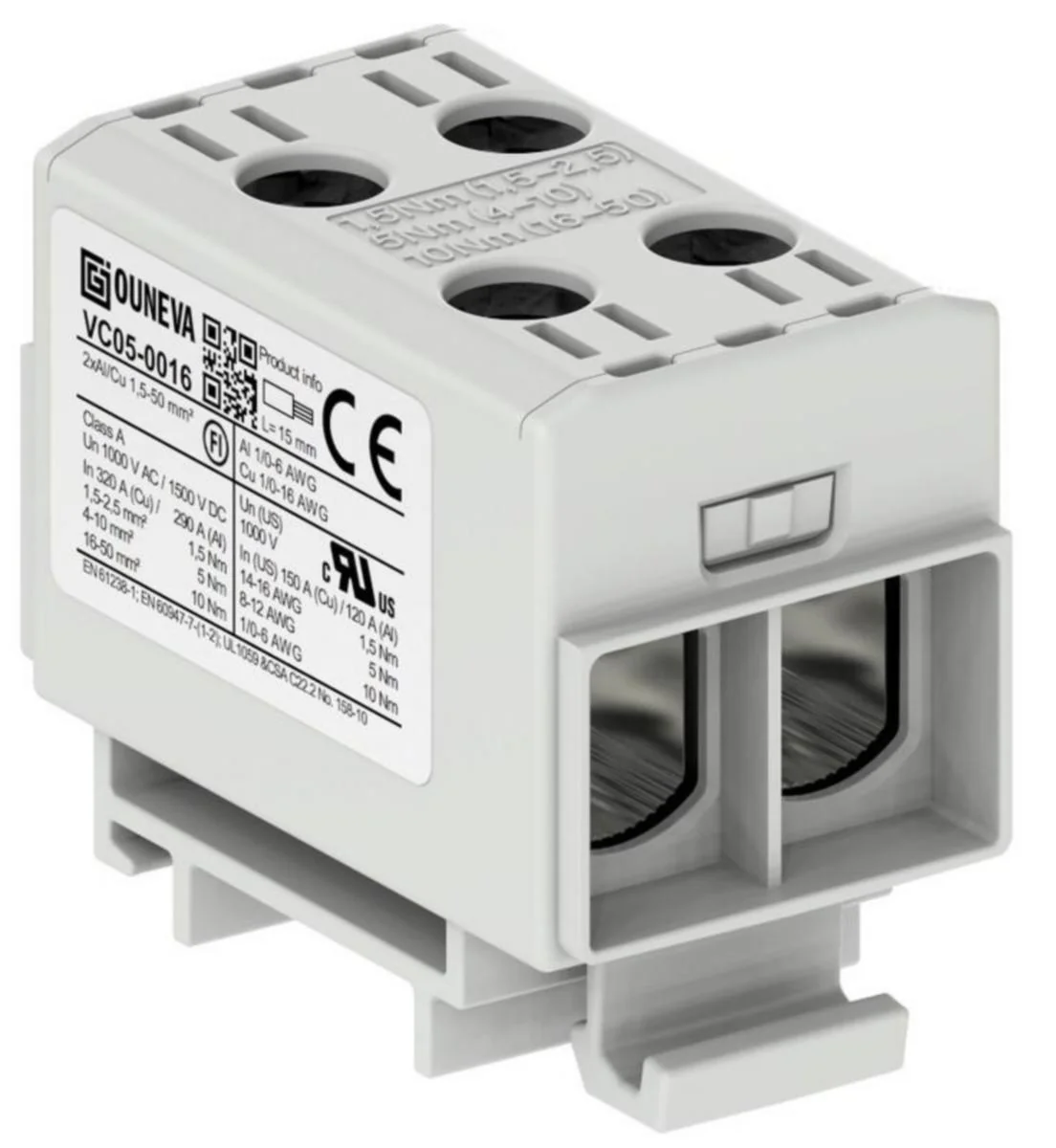 Riviliitin Ouneva 2Xal/Cu1,5-50Mm² Ha. 150 Kpl