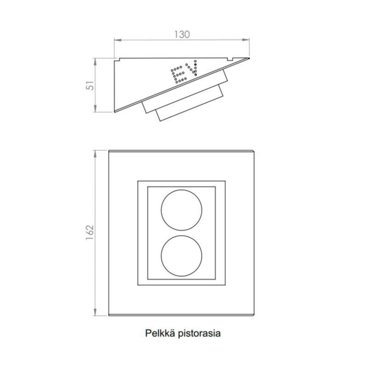 Pistorasia Elektro-Valo 2-Os Schuko Valk Kulma