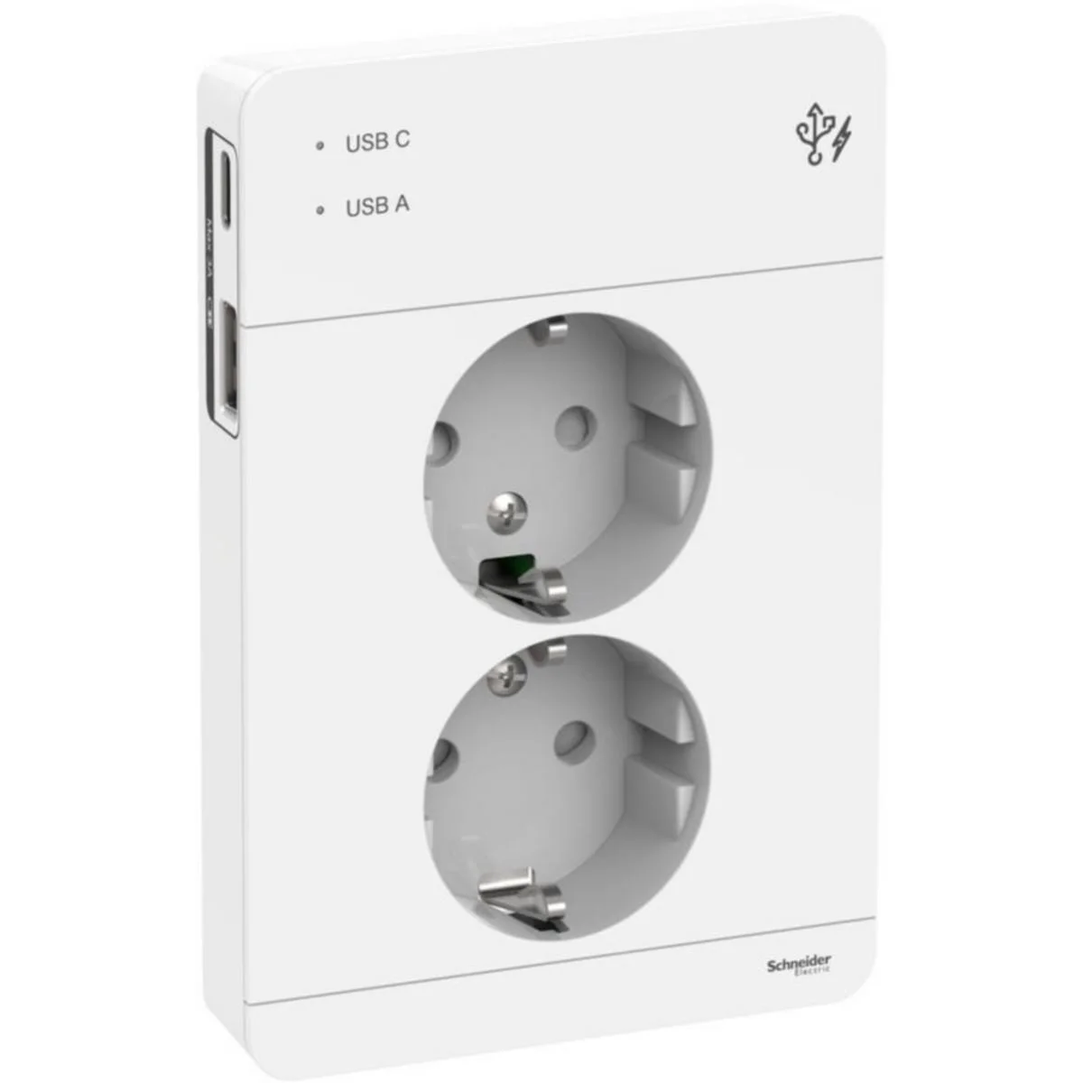 Pistorasia + Usb Exxact 2-Pr + 2X Usb Lat. A+C 3A Val