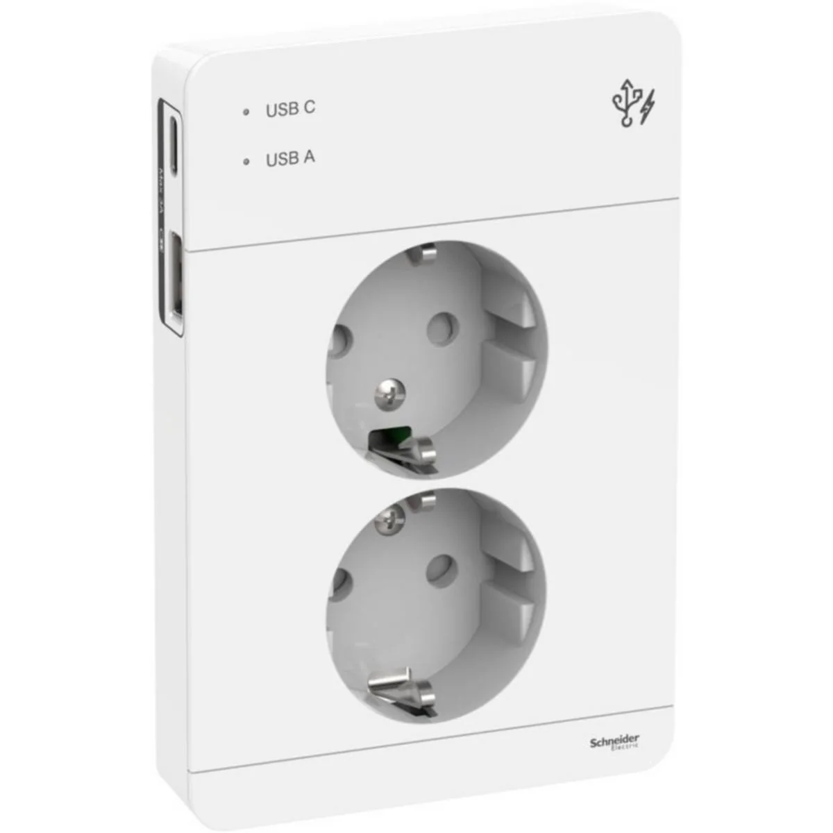 Pistorasia + Usb Exxact 2-Pr + 2X Usb Lat. A+C 3A Val
