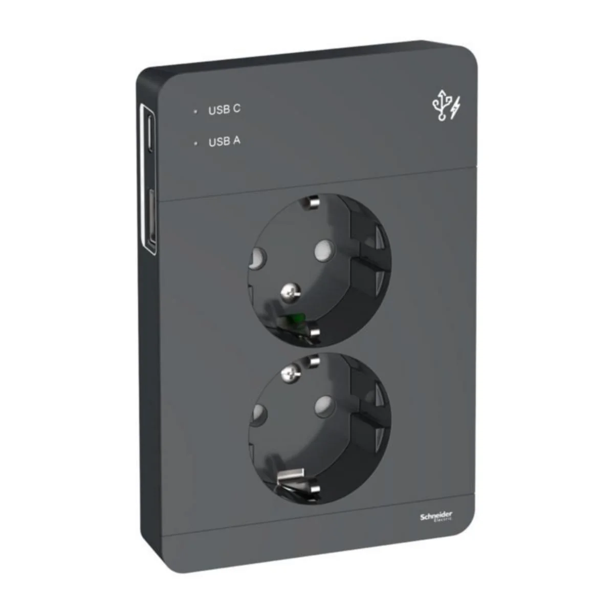 Pistorasia + Usb Exxact 2-Pr + 2X Usb Lat. A+C 3A Ant