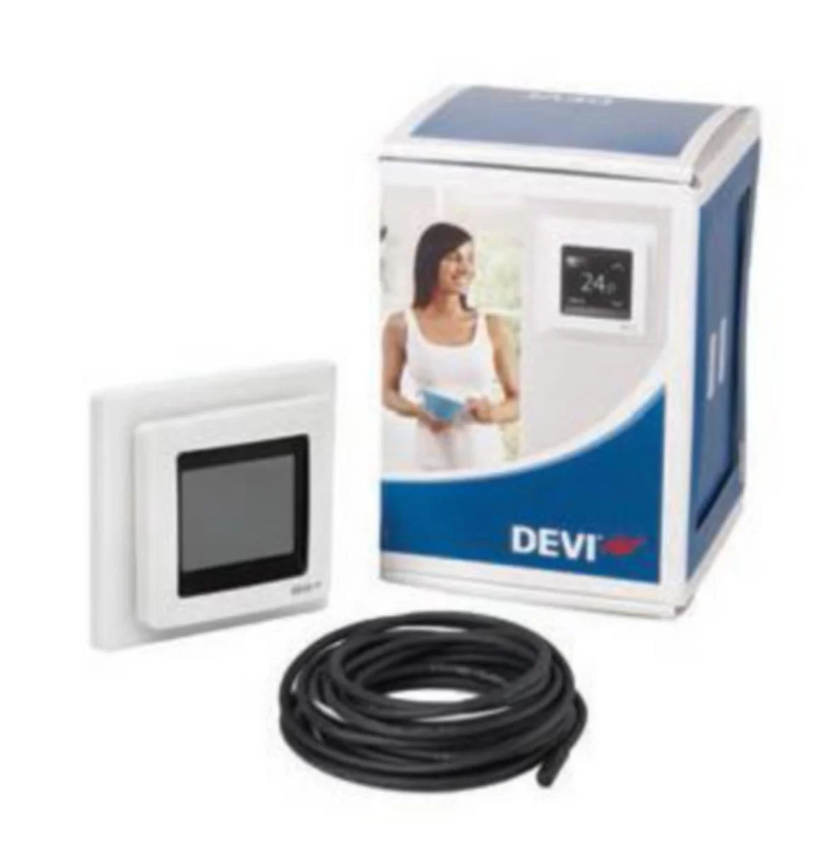 Yhdistelmätermostaatti Devireg Touch Mu 230V 16A