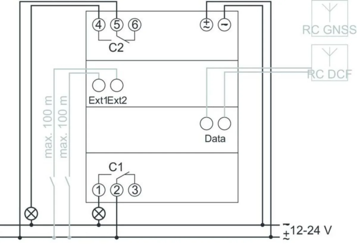 Kellokytkin Digitaaline Theben Trtop3 1S-365D 2V/16A 12/24V D