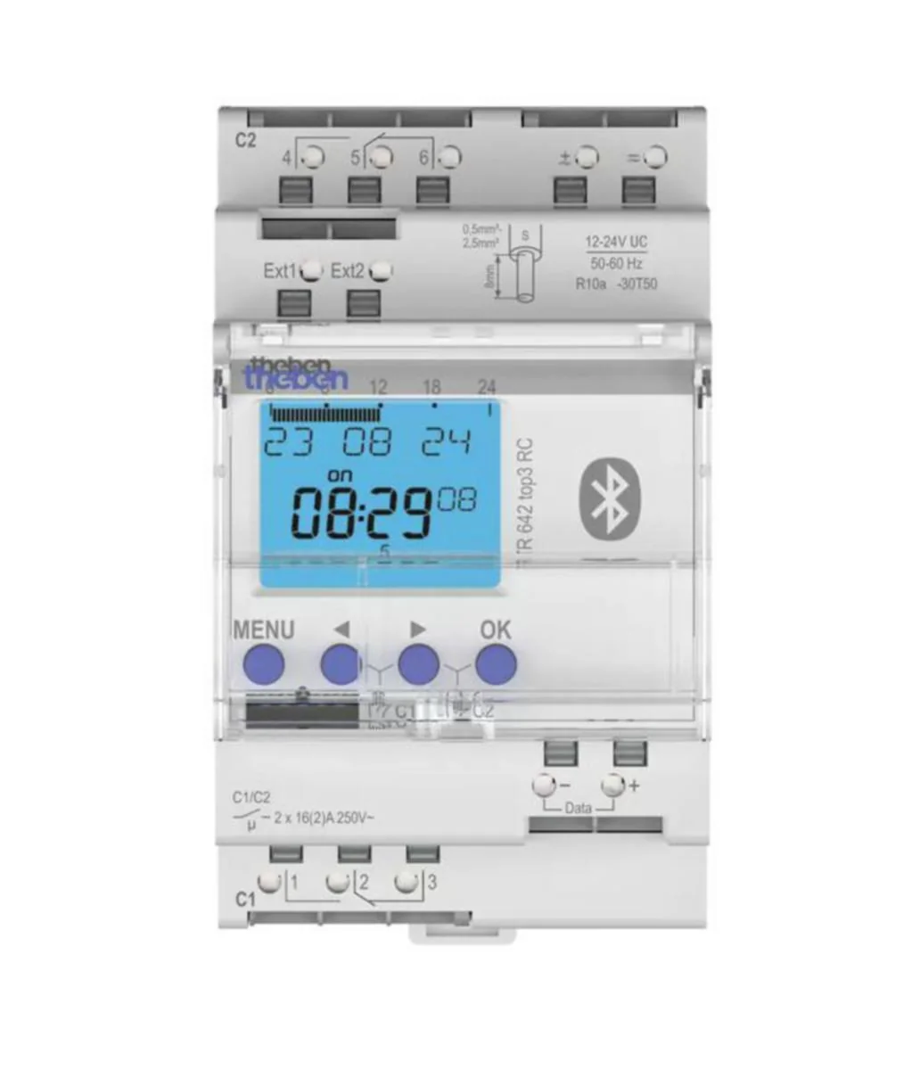 Kellokytkin Digitaaline Theben Trtop3 1S-365D 2V/16A 12/24V D