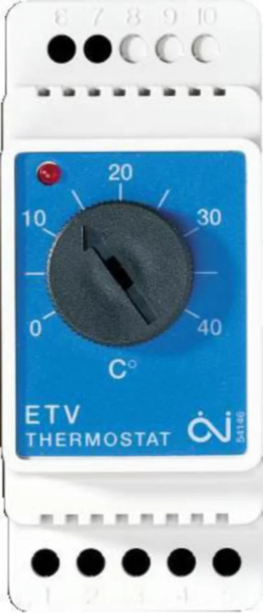 Termostaatti Microtemp Etv-1991 Din-Kisko 16A Sis An