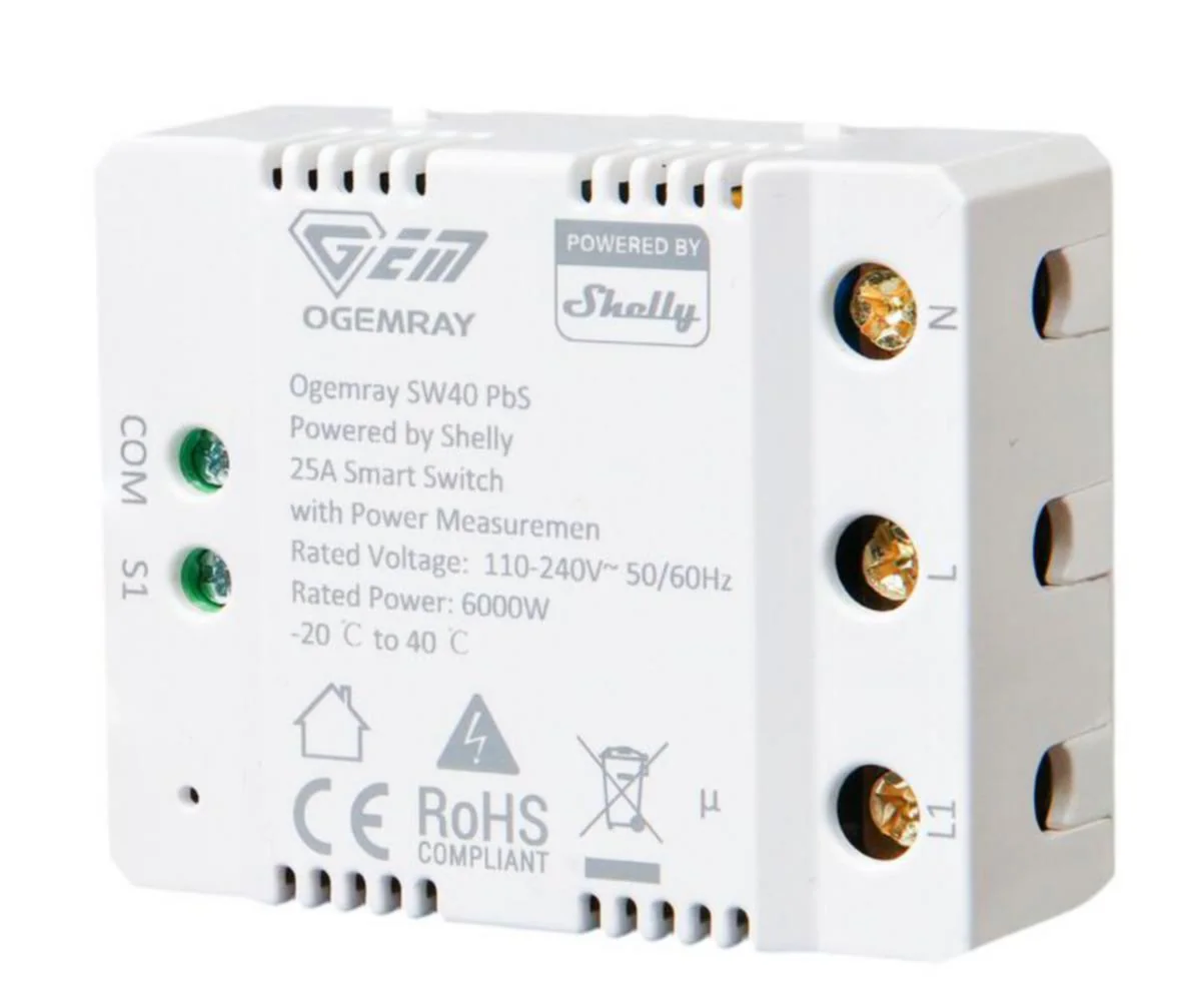 Releyksikkö Shelly Ogemray Smart Relay 25A