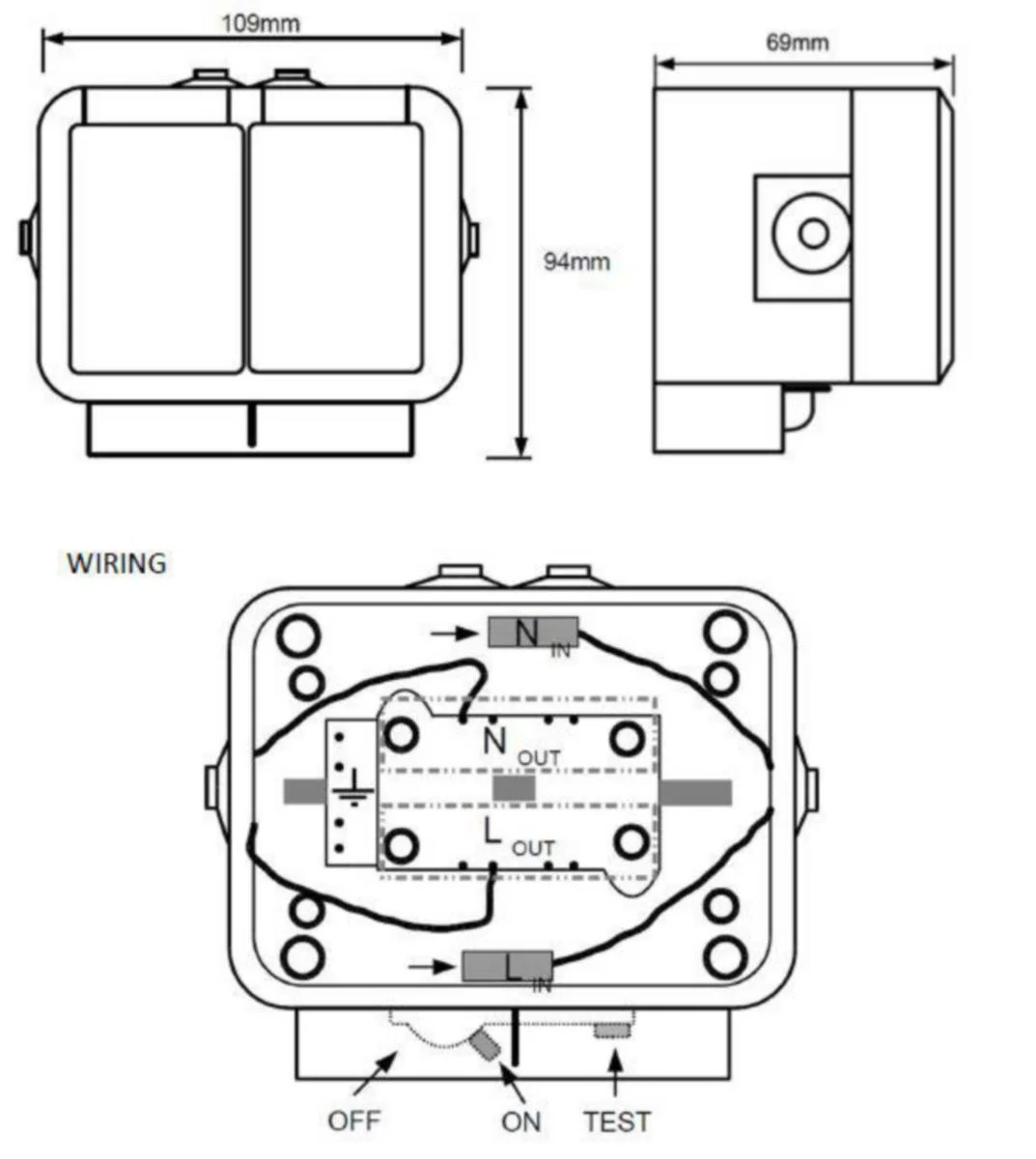 Vikavirtapistorasia A-Collecti 2S/16A/30Ma/250V/Ip44 Va