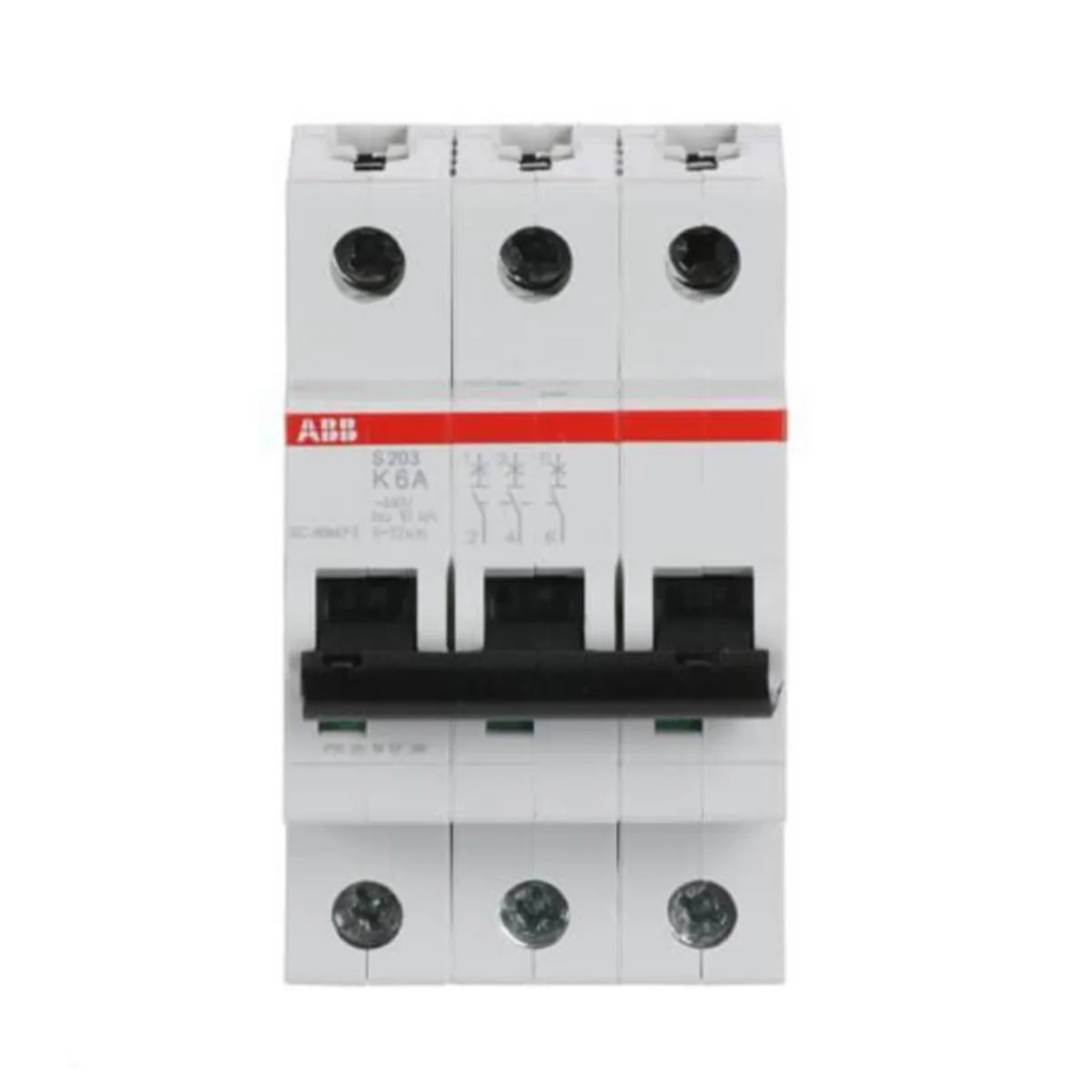 Johdonsuojakatkaisija S200 S203-K6 3-Nap K6A