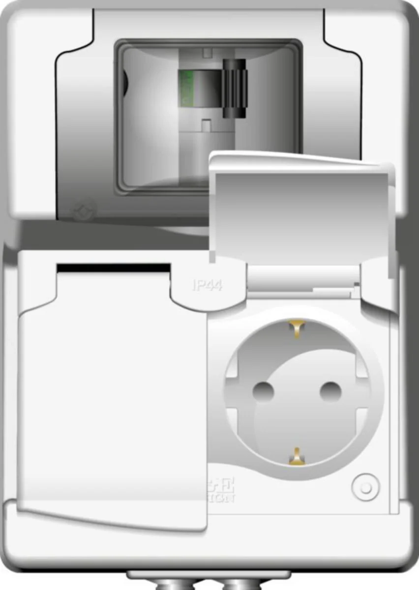 Vikavirtapistoras Protector Ii 2S/16A/30Ma/250V/Ip44 Ppr Va