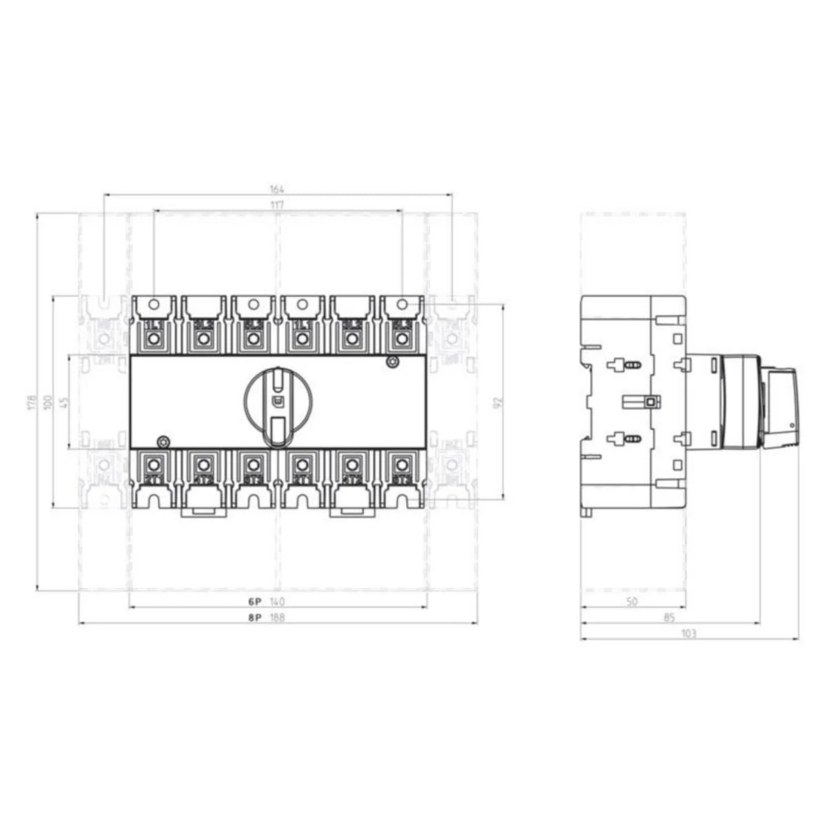Vaihtokytkin Katko Ku 4X125A 400V 55Kw