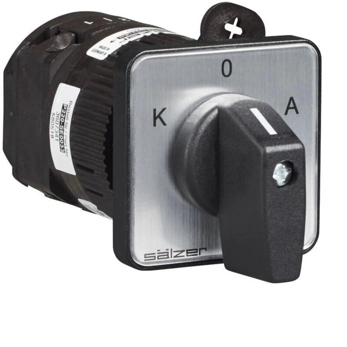 Nokkakytkin Vaihto Sälzer P220 1-0-2 1N 20A Ø22.5