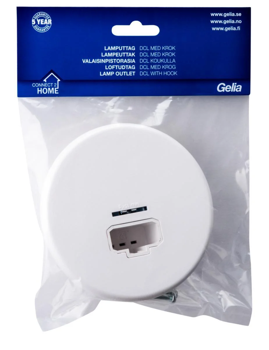Valaisinpistorasia Dcl 6A Valk Connect2Home Uppo Koukulla