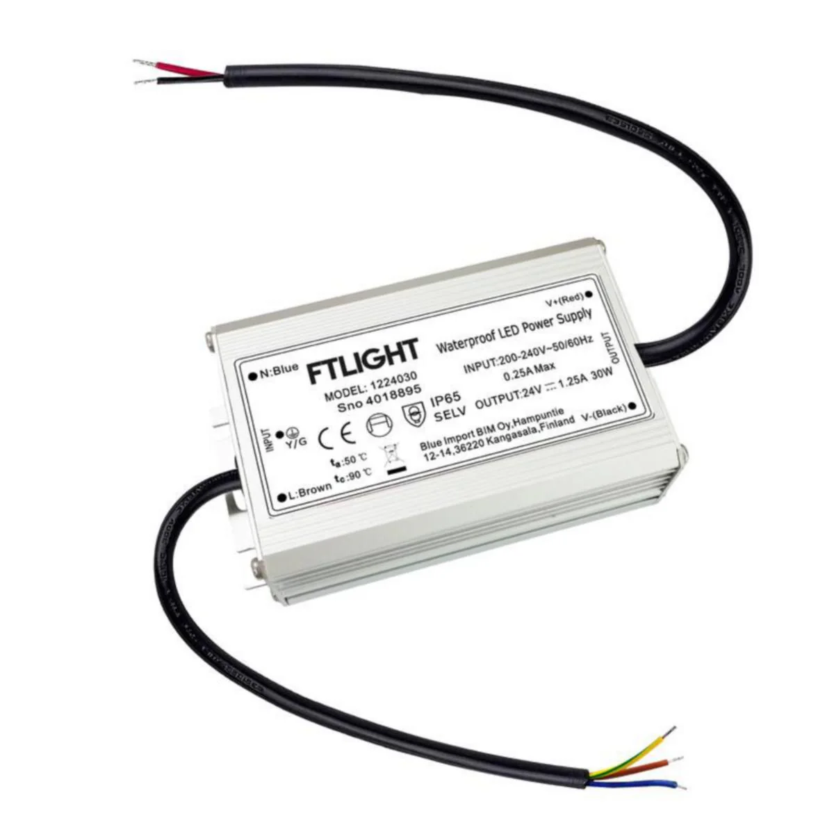 Elektroninen Liitäntäl Ftlight 24V, 30W, Ip65