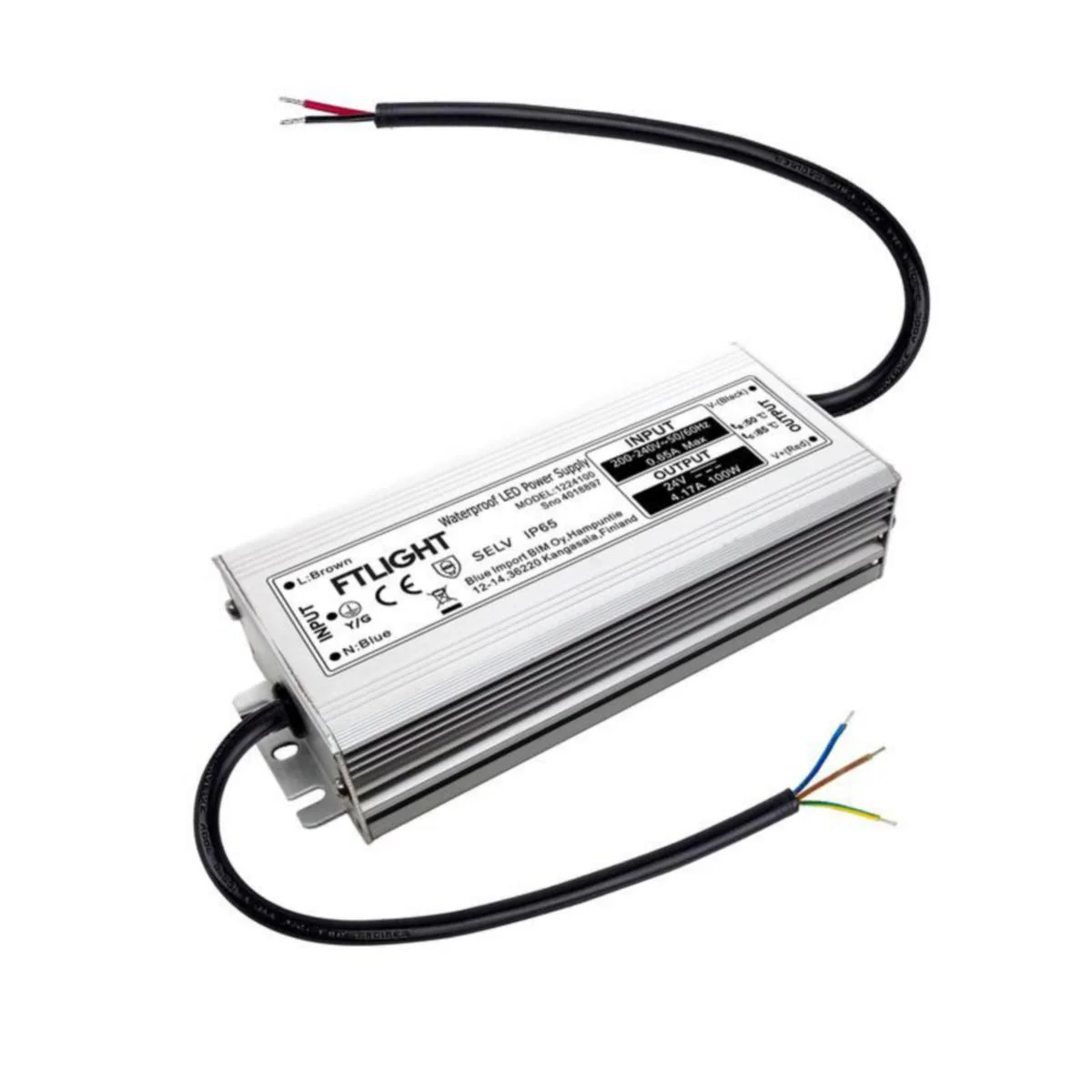 Elektroninen Liitäntäl Ftlight 24V, 100W, Ip65