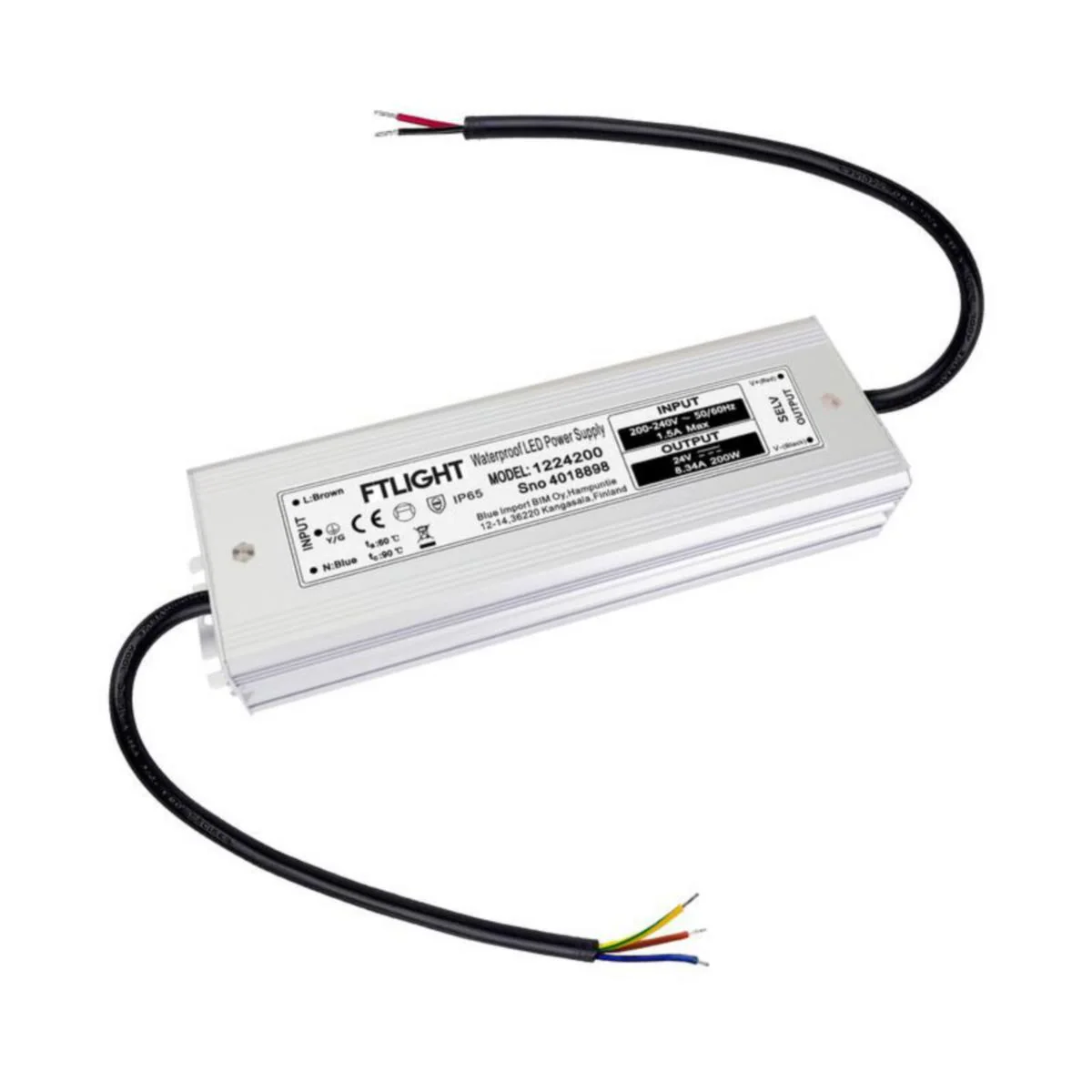 Elektroninen Liitäntäl Ftlight 24V, 200W, Ip65