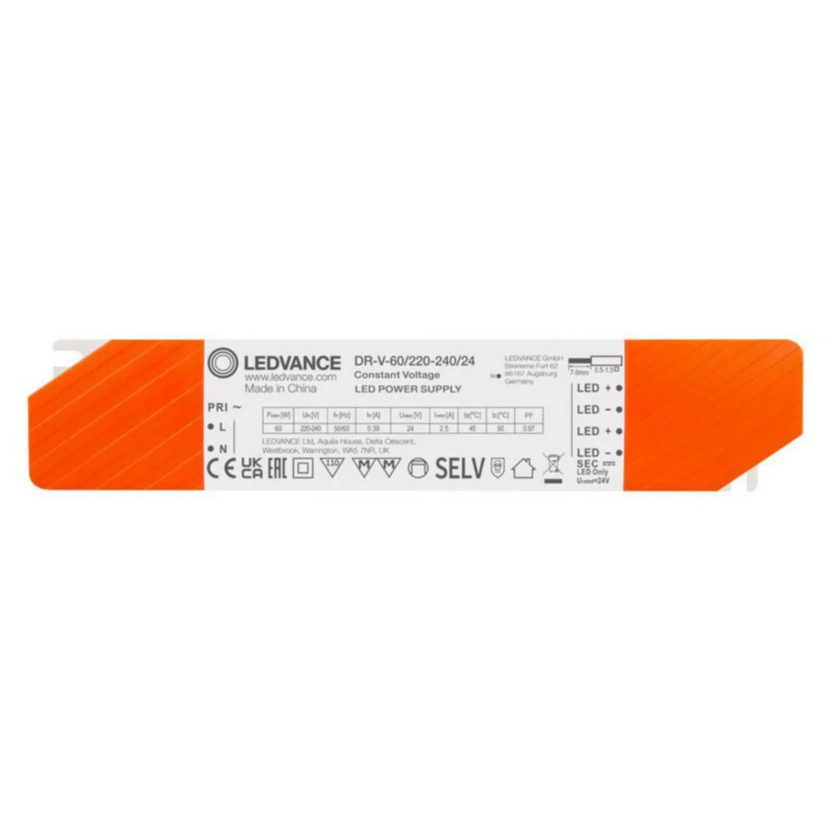 Elektr. Liitäntälaite Ledvance Dr Val 60W/220-240/24V On/Off