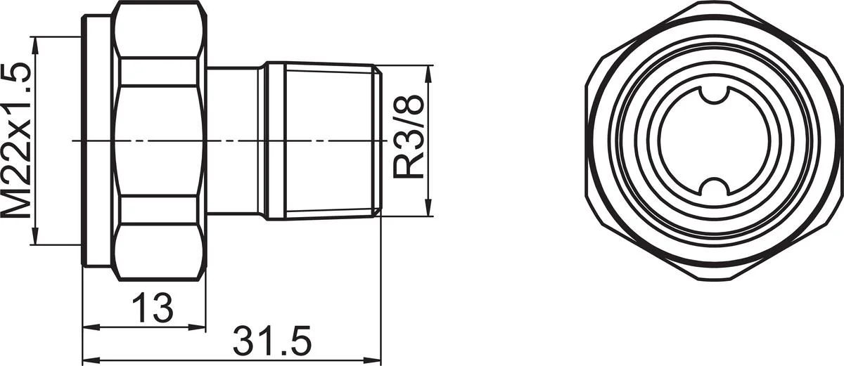 Patteriventtiilin Liitin Dn10 Kova Stabila Pro 443810
