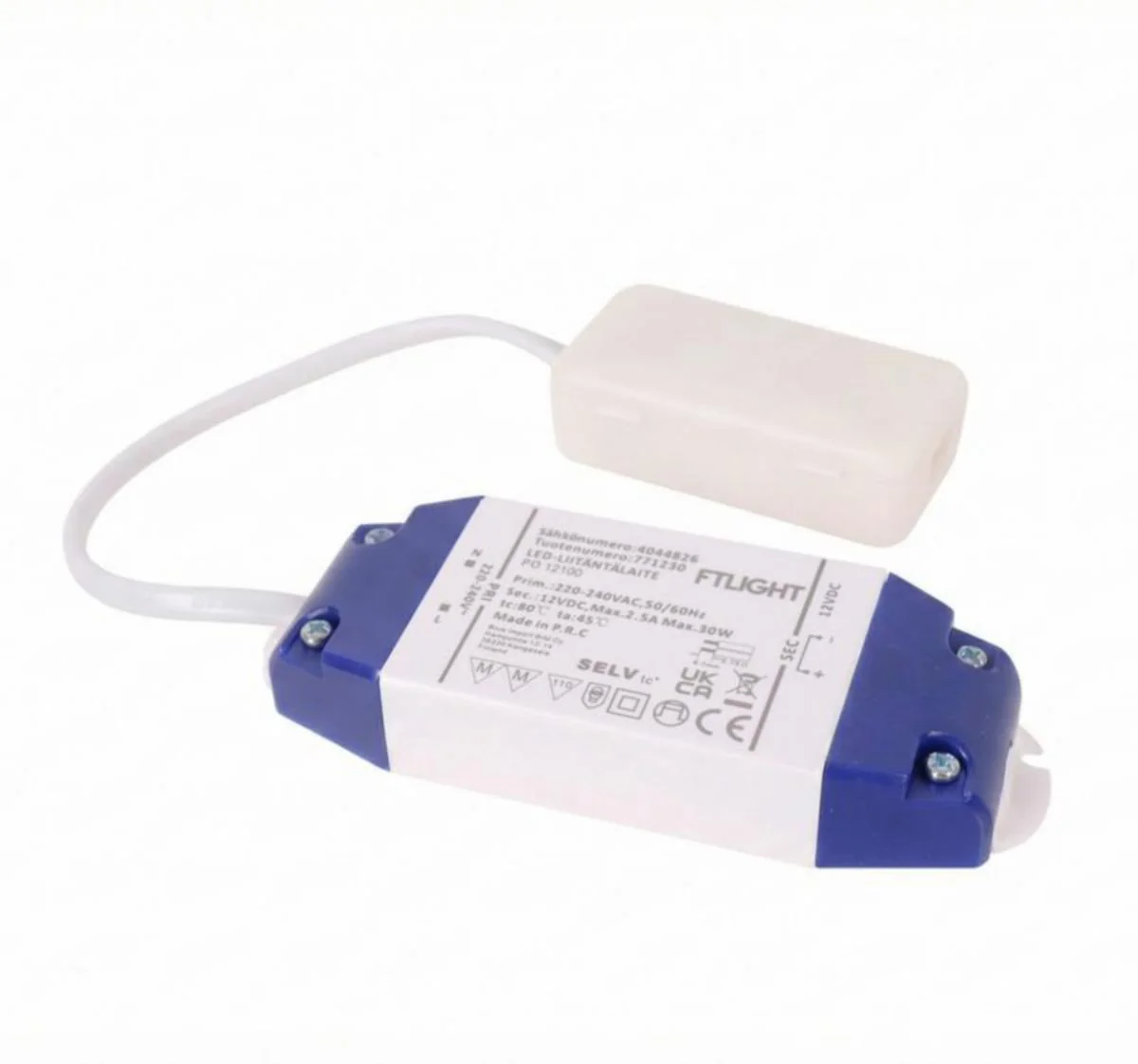Elektroninen Liitäntäl Ftlight 30W 12V Ip20 Kytkentäboksilla