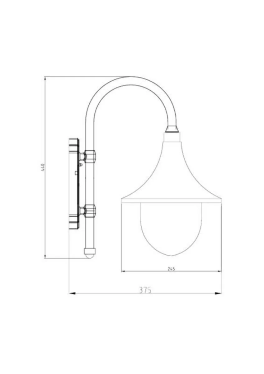 Seinävalaisin Kartano Trumpet Ip44 E27 Pcc Wh