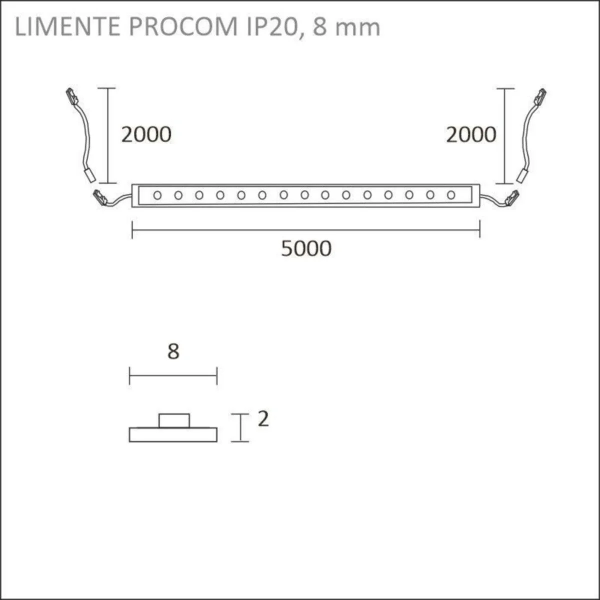 Valoprofiili/-Nauha Limente Procom 5M 4000 K, Ip20