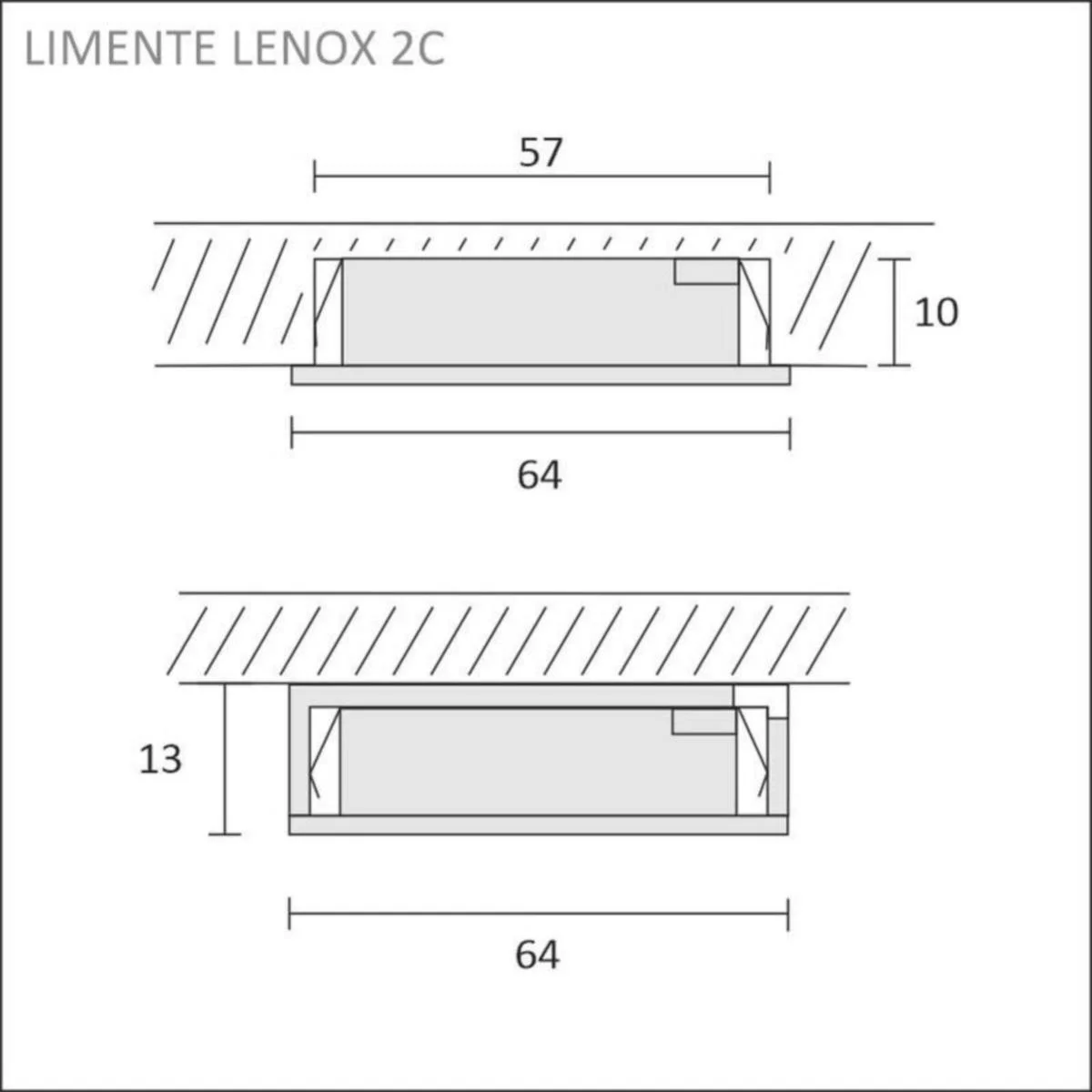 Kalustevalaisin Limente Lenox 2C 3/4K 4W Rst