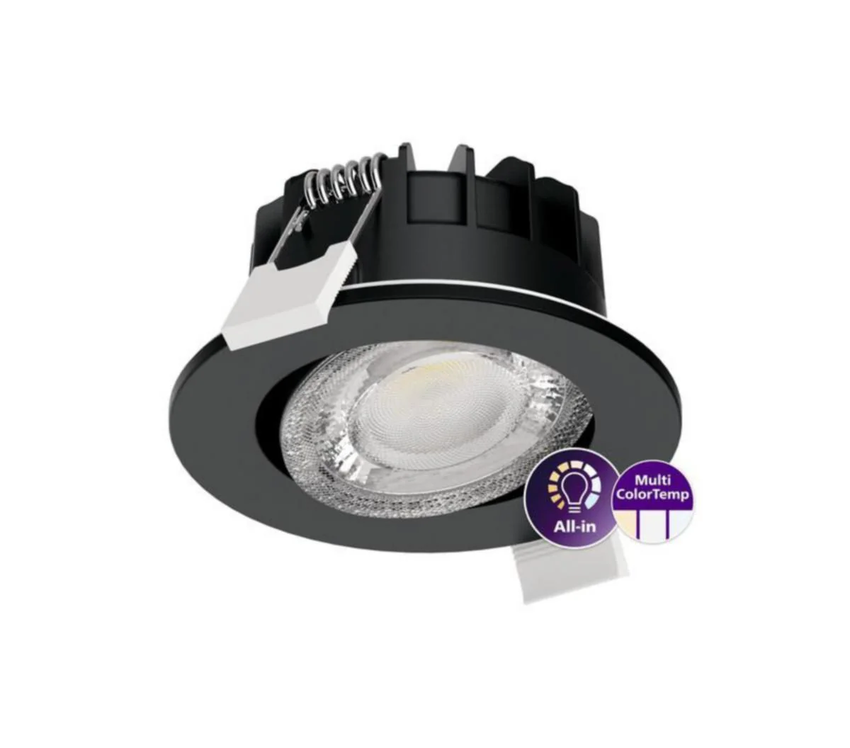 Kohdevalaisin Ledinaire All-In 550Lm Cct 6W 40D Ip65/Ip20 Bk