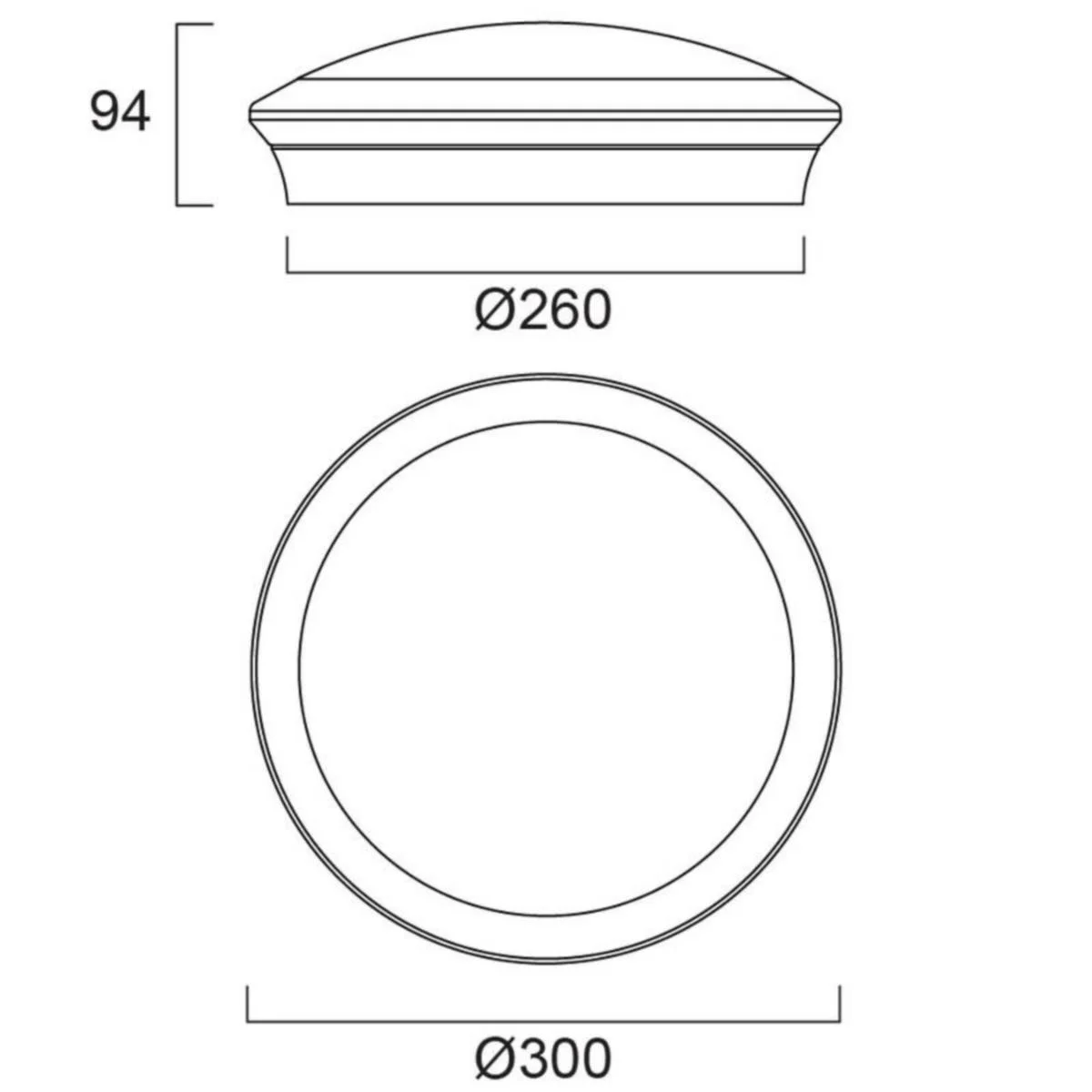 Pinta-Asennusval Start Surface Ip54 300Mm 2000Lm 830/840