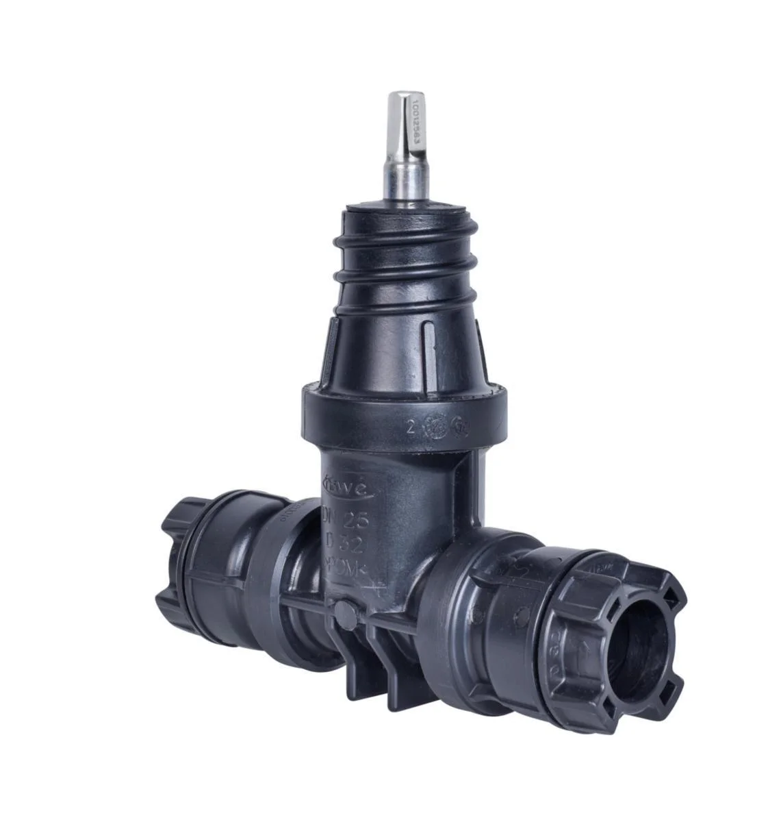 Talosulkuventt 2631 Hawle-Fit 40 Puserrusliitin Delrin-Muov.