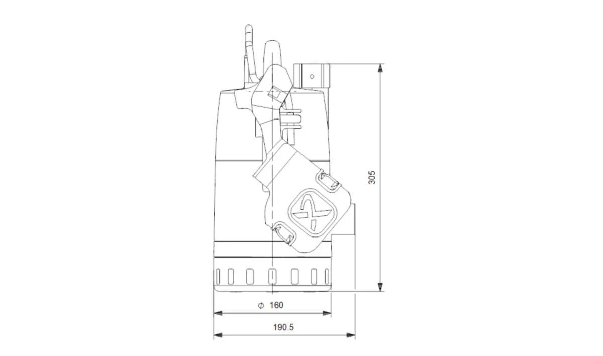 Uppopumppu Vipalla Grundfos Cc5A-1 + 5M Kaapeli