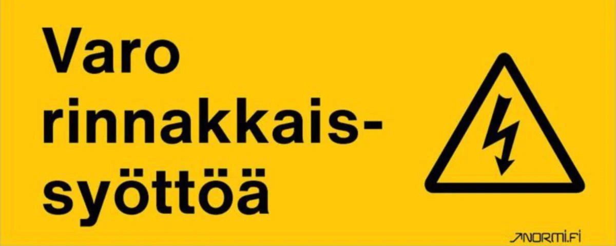 Merkintäkilpi Normiopaste Varo Rinnakkaissyöttöä