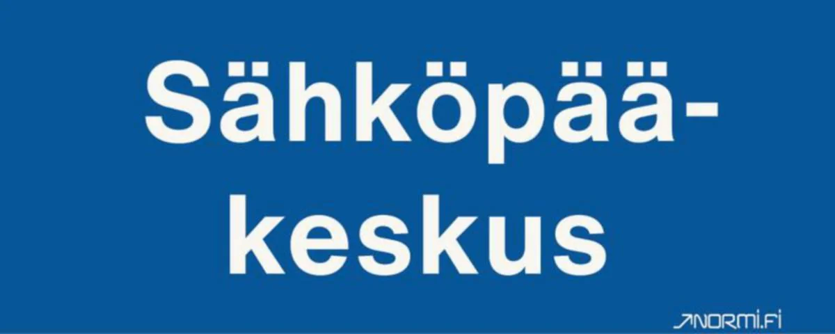 Merkintäkilpi Normiopaste Sähköpääkeskus