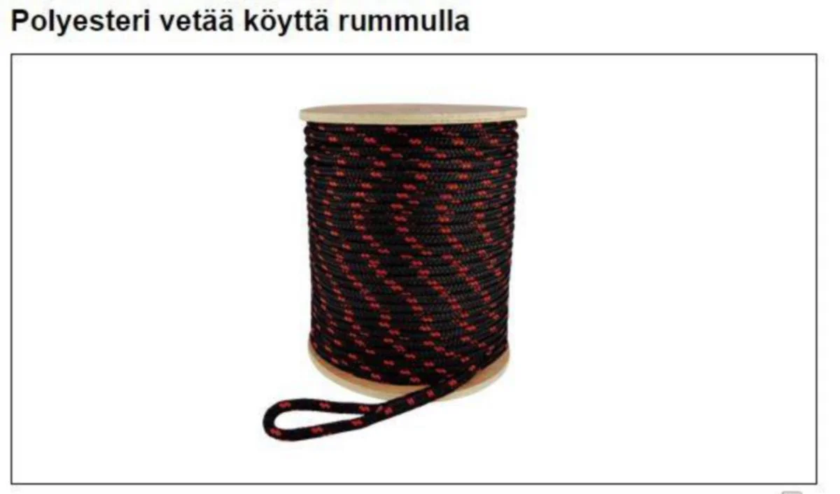 Köysi Runpotec Vetoköysi 8,0 Mm,120 M,Kelalla