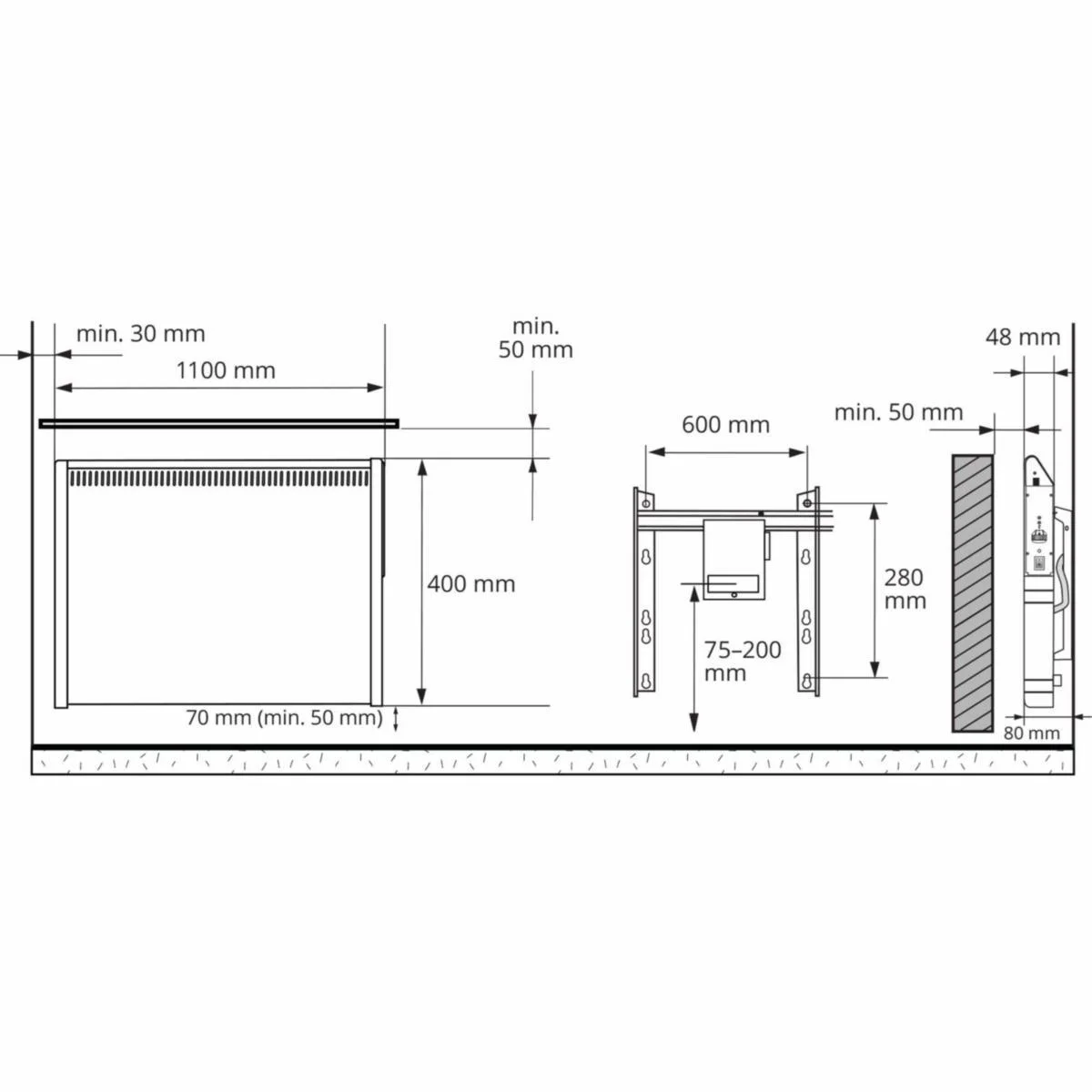 Lämmitin Ensto Taso Taso8-Bt 800W K 40X110
