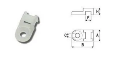 Johdinsideankkuri Elematic 4.8Mm Valkoinen 100Kpl/Pss