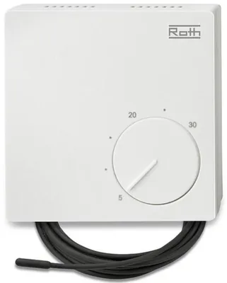 Termostaatti. Standard 24 V Roth Basicline Lattia-Anturill