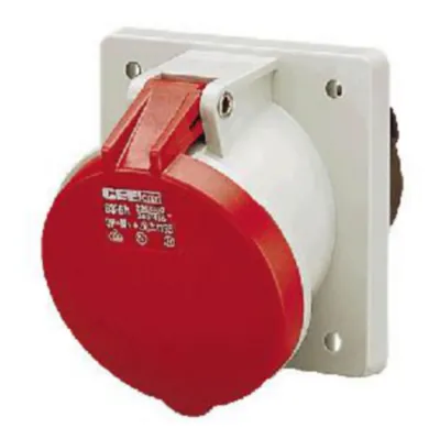 Kojepistorasia Softcontact 63A 5P 6H 400V Ip44 Suora