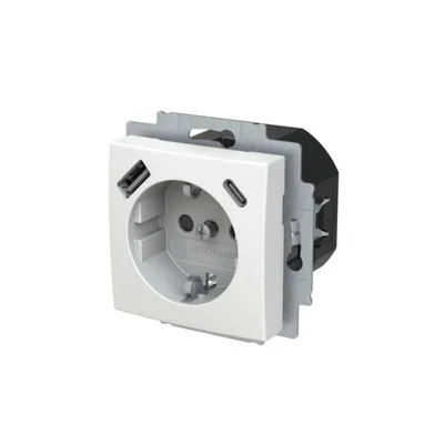 Pistorasia + Usb Saga 1S/16A/Ip21 Ukj 0X Usb A+C Val