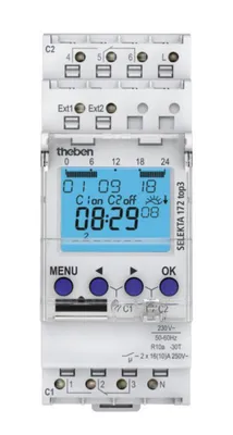 Kellokytkin Digitaaline Theben Selekta Astro 2-Piir 16A Ip20