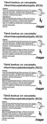 Käyttöohjetarra Utu Vvst Vvsk/Vv-Jsk 4Kpl Fi