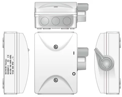 Turvakytkin Vipu Newlec Nsd316Dv 3X16A 500V 7,5Kw Ip54