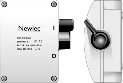Turvakytkin Vipu Emc Newlec Nsd316H Emc 3X16A 7,5Kw Ip54